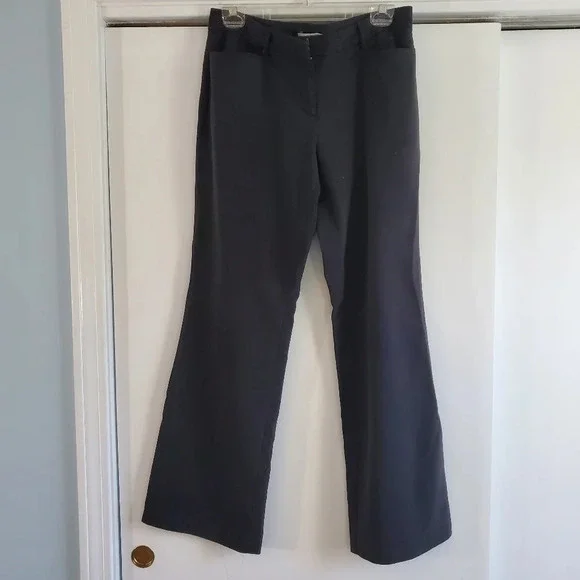 New York & Company Black Stretch Bootcut 8 Regular Dress Pants - Picture 1 of 11
